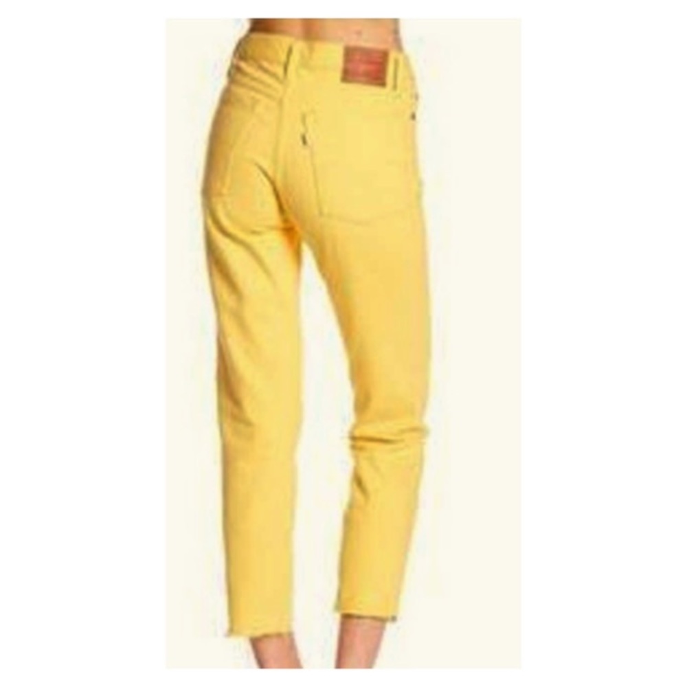 NEW Levi's Jeans Yellow Levi’s Denim Deadstock Yellow Button Fly Jeans Size 26 - Picture 10 of 12